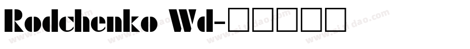 Rodchenko Wd字体转换